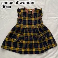 sence of wonder 90㎝ 女の子　チェリー刺繍　ジャンパースカート