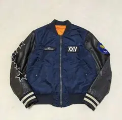 24karats×アルファインダストリーズ　袖レザー　2way　MA-1