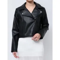 【新品タグ付き】RESEXXY フェイクレザーライダースジャケット S サイズ