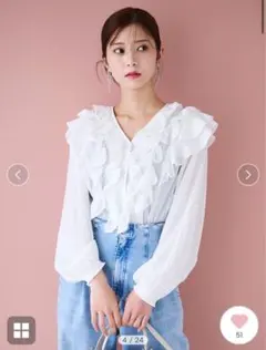 新品タグ付　アプワイザーリッシェ　冨張愛さんコラボハシゴレースチュニックピンクM 新品タグ付 アプワイザーリッシェ 冨張愛さんコラボハシゴレース