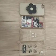 iPhone用ケースセット（フラワー・アート・クリア）