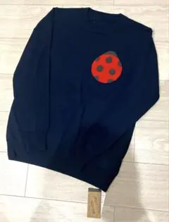 新品　インセクトコレクション　てんとう虫　ニット　Sサイズ　大人　紺　刺繍
