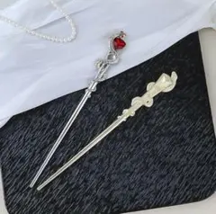 かんざしヘビシルバー一本刺しシンプルメンズアクセコスプレカッコいいお洒落干支蛇銀