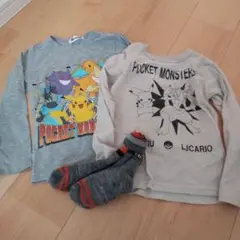 ポケモン 長袖Tシャツ 2枚 120cm＋ソックス 19～24cm
