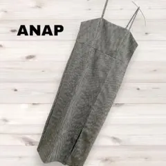【ANAP】フロントスリット Iライン キャミワンピース
