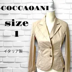 ノーカラージャケット　コカパーニトレンド　イタリア製　テーラード　スリム