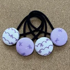 くるみボタンのヘアゴム 41