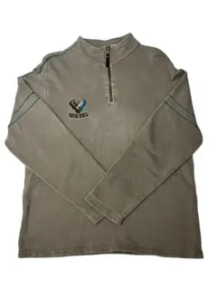 セール❗️DIESEL ディーゼルハーフジップ　グレー　Lサイズ　ユニセックス