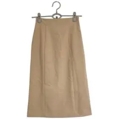 【rienda】タイトスカート ロング ベージュ スリットボタン (S)