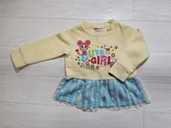 MINI-K 花柄キャラクター トップス 90 裏起毛