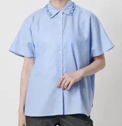 極美品 現行 ユナイテッドアローズ エンブロイダリー カラー シャツ