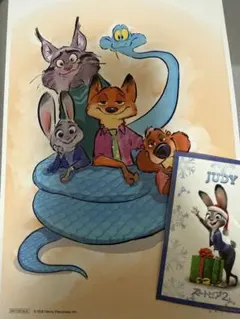 ズートピア2 ポストカード おまけステッカー付き