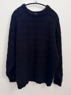 FREAK'S STORE 黒 編み ニット セーター レイヤード ブラック