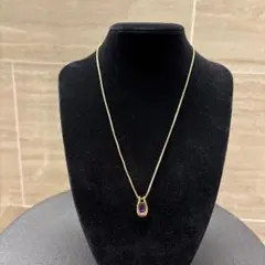 ヴィンテージ　アメジスト ペンダント ゴールド ネックレス