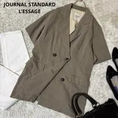 美品＊ジャーナルスタンダードレサージュ　リネン　半袖　ジャケット　カーキのサムネイル