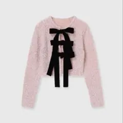 eimy istoire フロントリボンニットトップス