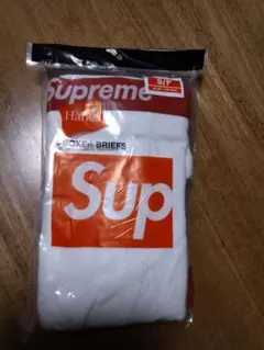 画像袋付、白、 Supreme 1枚 Sサイズ ボクサーパンツ