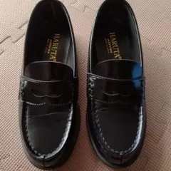 HARUTA ローファー ブラック 日本製　合成皮革　２４センチ　3EEE