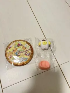 ポムポムプリン キラキラBIG缶バッジと歯