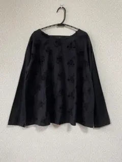 サマンサモスモス　立体花　レース刺繍　ブラウス　長袖