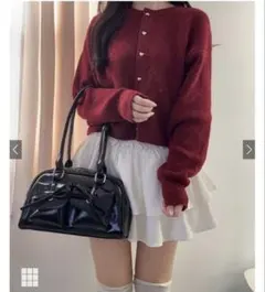 グレイル　GRL ハートボタンスパンコールニットカーディガン gn345