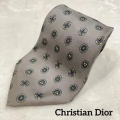 Christian Dior ネクタイ 総柄 メダリオン柄 シルク100%