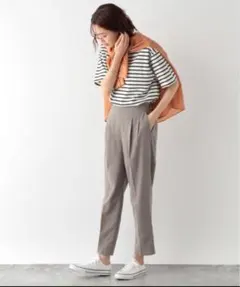 パンツ ウツクシルエットDRYテーパードパンツ　グレー