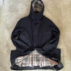 美品　バーバリーロンドン　ステンカラーコート　メガチェック　ダウンライナー　L