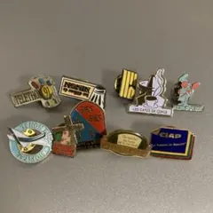 飲食関連デザイン ピンバッジ10個セット　欧州ヴィンテージ　01