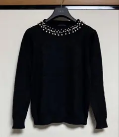 Zero Seven パール付 長袖ニット