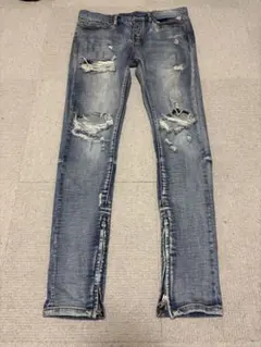 mnml ミニマル デニム スキニー ダメージ 32