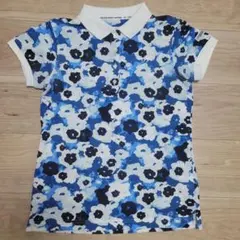 サイズ0　MASTER BUNNY EDITION　花柄半袖ポロシャツ