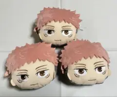 呪術廻戦 虎杖悠仁 フェイスポーチ ぬい ぬいぐるみ 3点