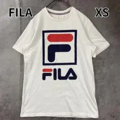 フィラ ホワイト Ｔシャツ 半袖 ビッグロゴ プリント カジュアル【い253】のサムネイル