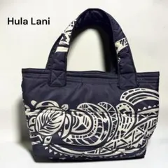Hula Lani/ハワイアン柄 /中綿入りトートバック/ネイビー/ナイロンのサムネイル