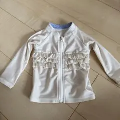 アイボリー フリル付き ラッシュガード アプレレクール 80