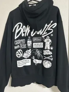 美品 BEN DAVIS ブラック ジップアップパーカー M