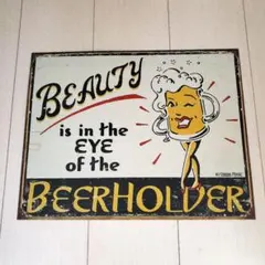 送料無料 BEERHOLDER ブリキ看板 ウォールサインヴィンテージアメリカン