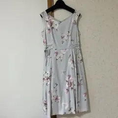 未使用 will selectionフラワープリント ワンピース アイスブルー