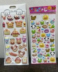 3Dシール　ぷくぷくシール　平成レトロシール　マシュマロシール　ディズニーシール