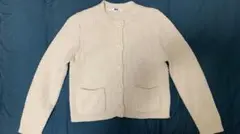ユニクロ　ニットショートジャケット　カーディガン　Sサイズ　ホワイト