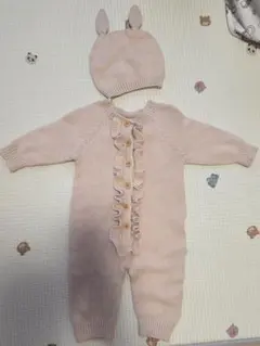 SHEIN フリル付きロンパース 帽子付き