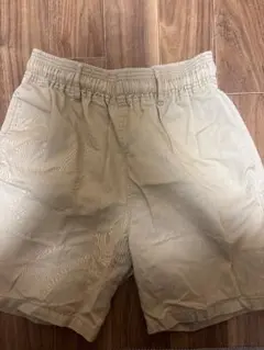 ベージュ ゴムウエスト ショートパンツ