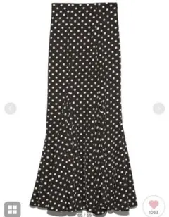 SNIDEL スナイデル　ハイウエストヘムボリュームスカート　DOT サイズ1