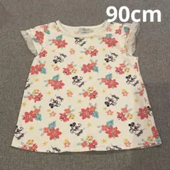 Disney baby 花柄ミニーマウス Tシャツ 90
