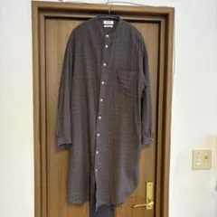 値下げします　Gymphlex ブラウン チェック シャツワンピース