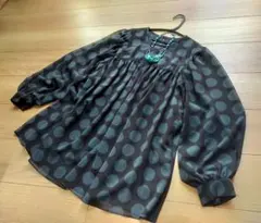 DAMAcollection ダーマコレクション　ドット柄ブラウス 11号サイズ