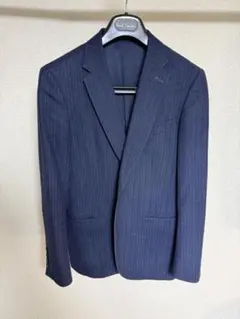 Paul Smith ネイビー ストライプ テーラードジャケット 花柄裏地