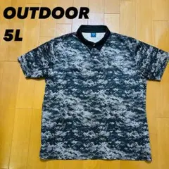 OUTDOOR 迷彩ポロシャツ 5L