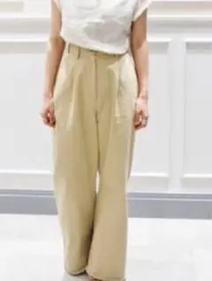 ●ゆか様専用●超美品 Plage ワイドチノパンツ ベージュ 36